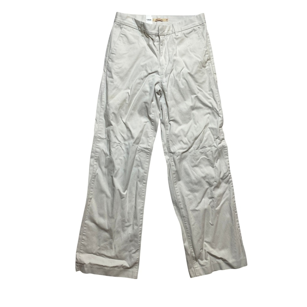 Levi's Trousers Womens 26 Cream Baggy Trousers A4674-0012 Wide Leg Relaxed Fit